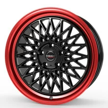 Borbet B black rim red
