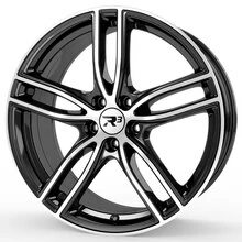 R3 Wheels R3H01 schwarz glänzend poliert